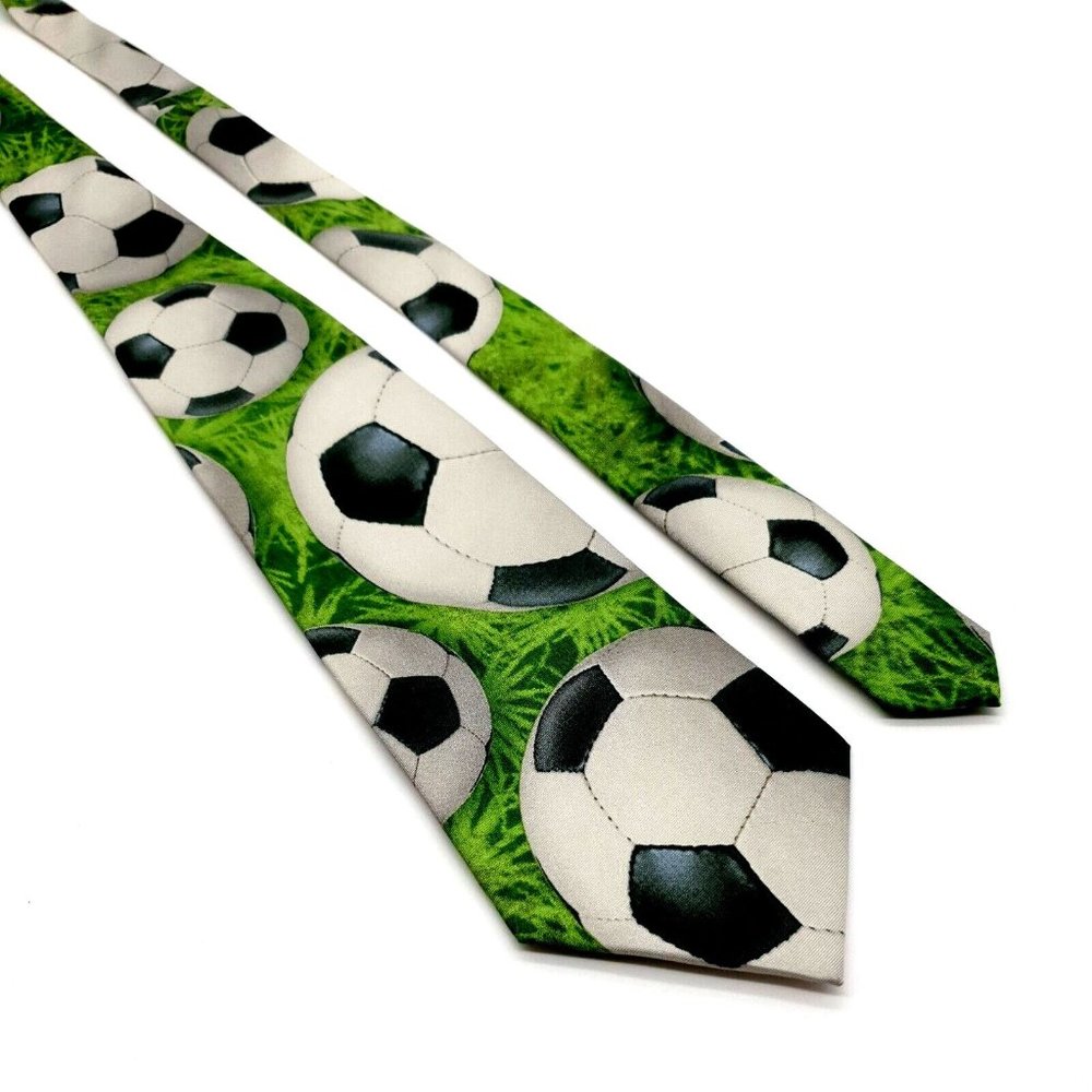 Eagle Neckwear Mens Tie Soccer Game Ball Print All Silk Novelty Football Sport